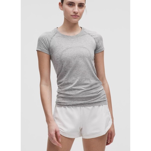 Lululemon Swiftly Tech Short Sleeve Shirt 2.0 Gray Womens Size 12 Hip Length - Picture 5 of 10